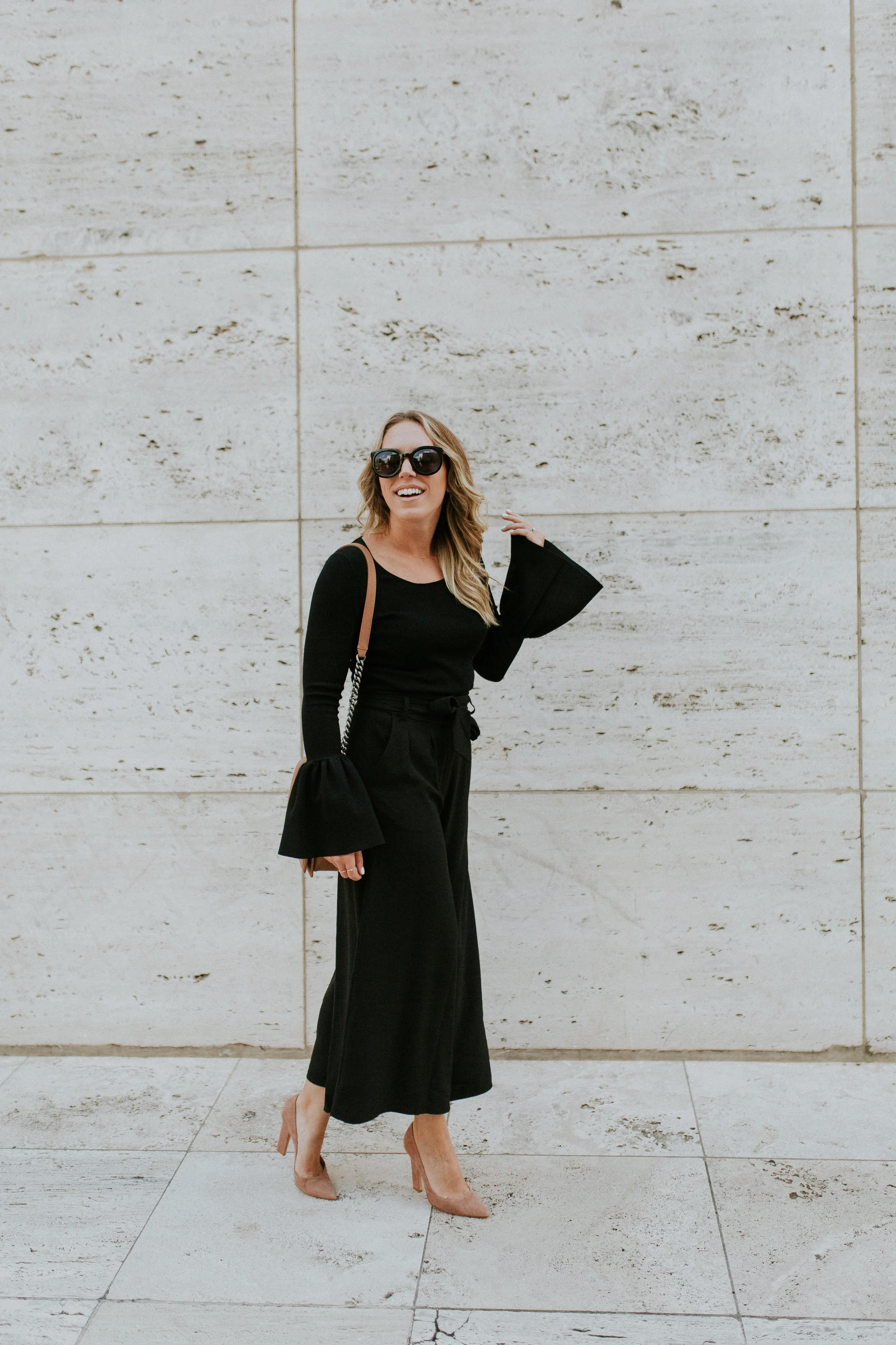Blogger Gracefully Taylored in Nordstrom Culotte and Bell Sleeve Sweater(1).jpg
