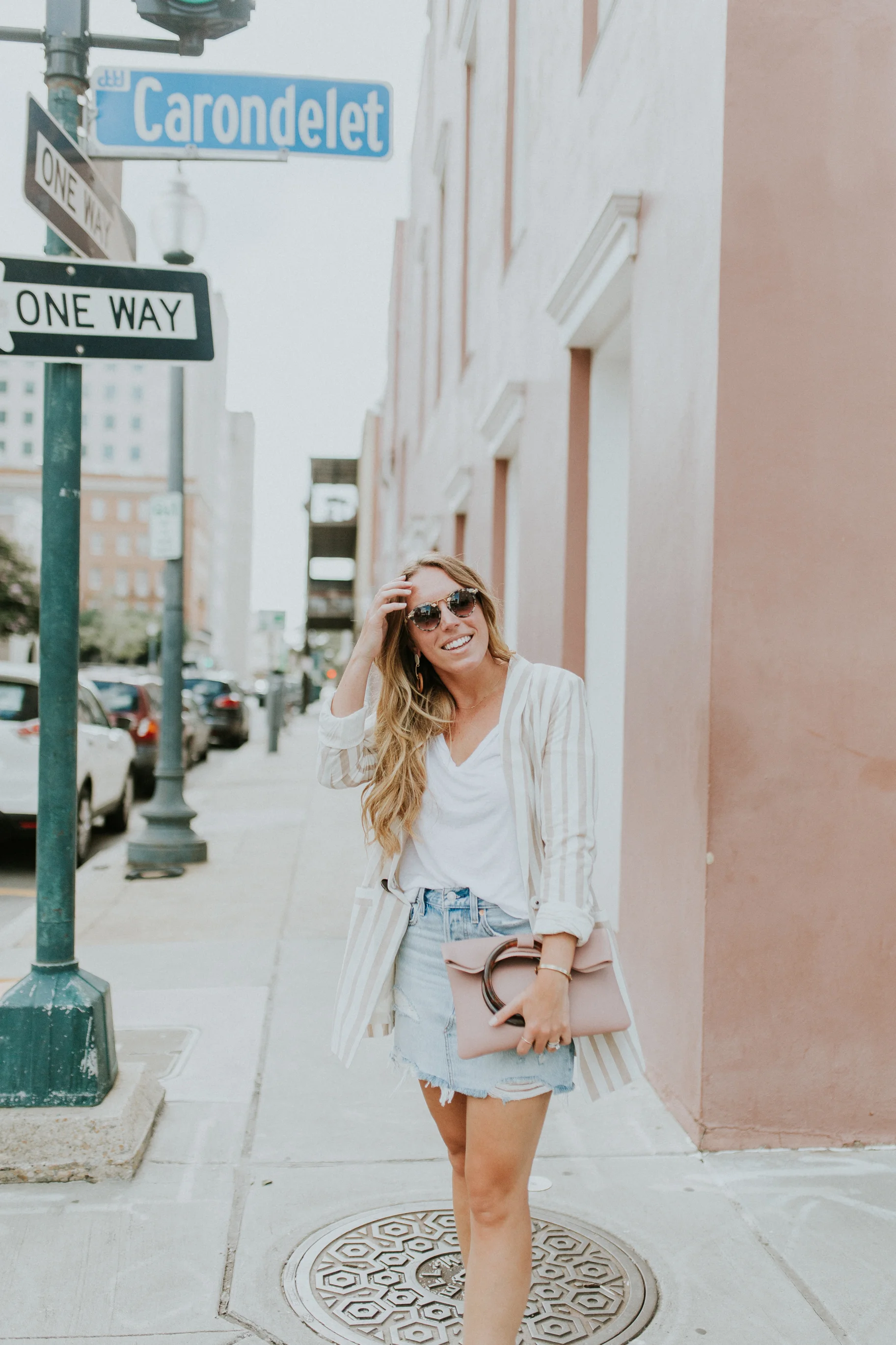 Blogger Gracefully Taylored in Levi Denim Skirt and Blazer(13).jpg