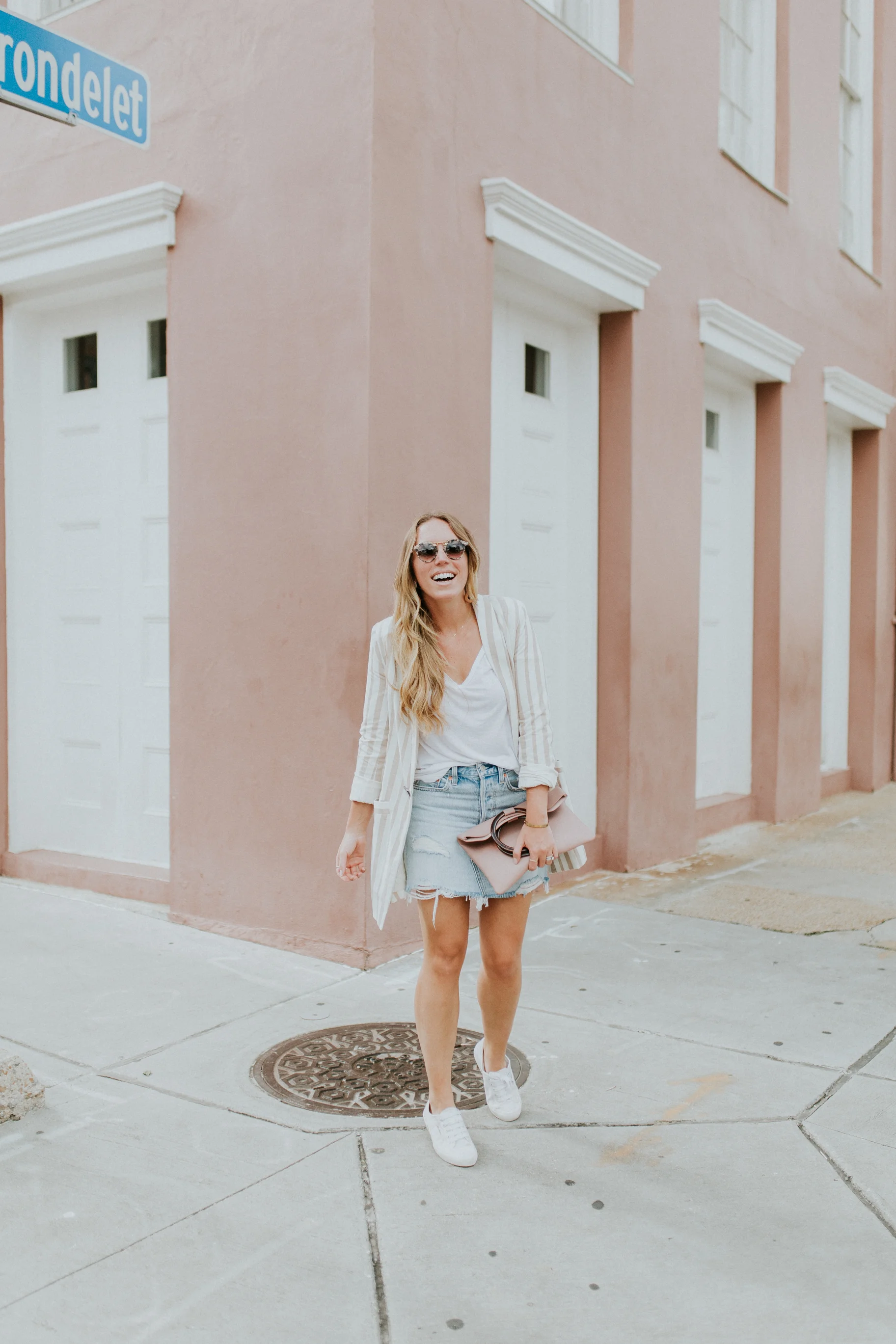 Blogger Gracefully Taylored in Levi Denim Skirt and Blazer(16).jpg