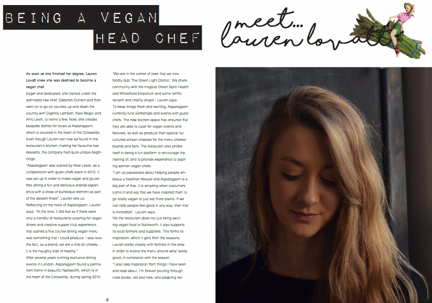 Vegan Magazine - being a vegan head chef
