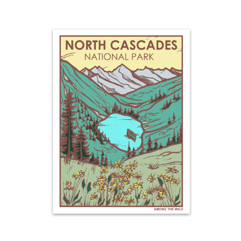 North Cascades National Park Sticker 3” 