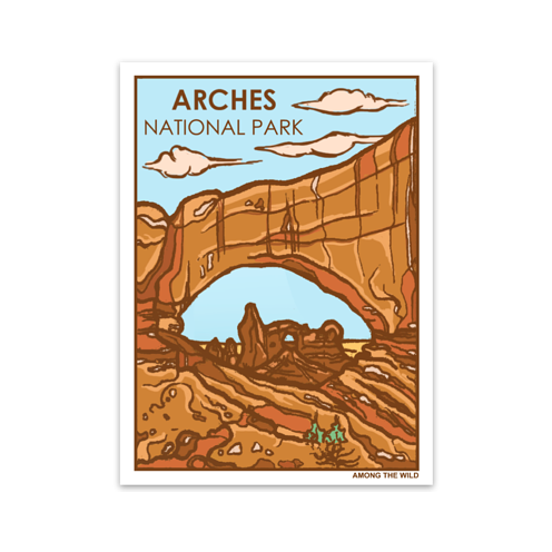 Stickers Aesthetic Stickers for Waterbottle Stickers for Hydroflask Arches National Park Sticker Vinyl Sticker Stickers Laptop