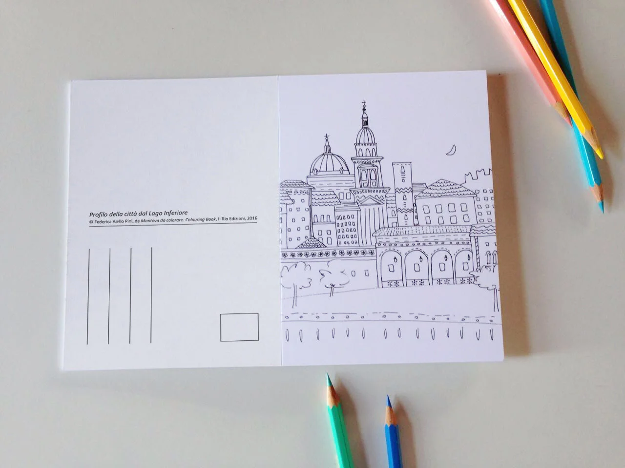 Mantova da Colorare Coloring book - 20 Postcards