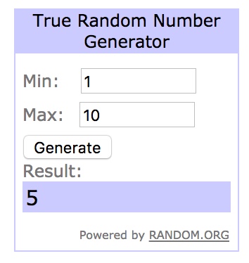 Comment #5 is the winner! 