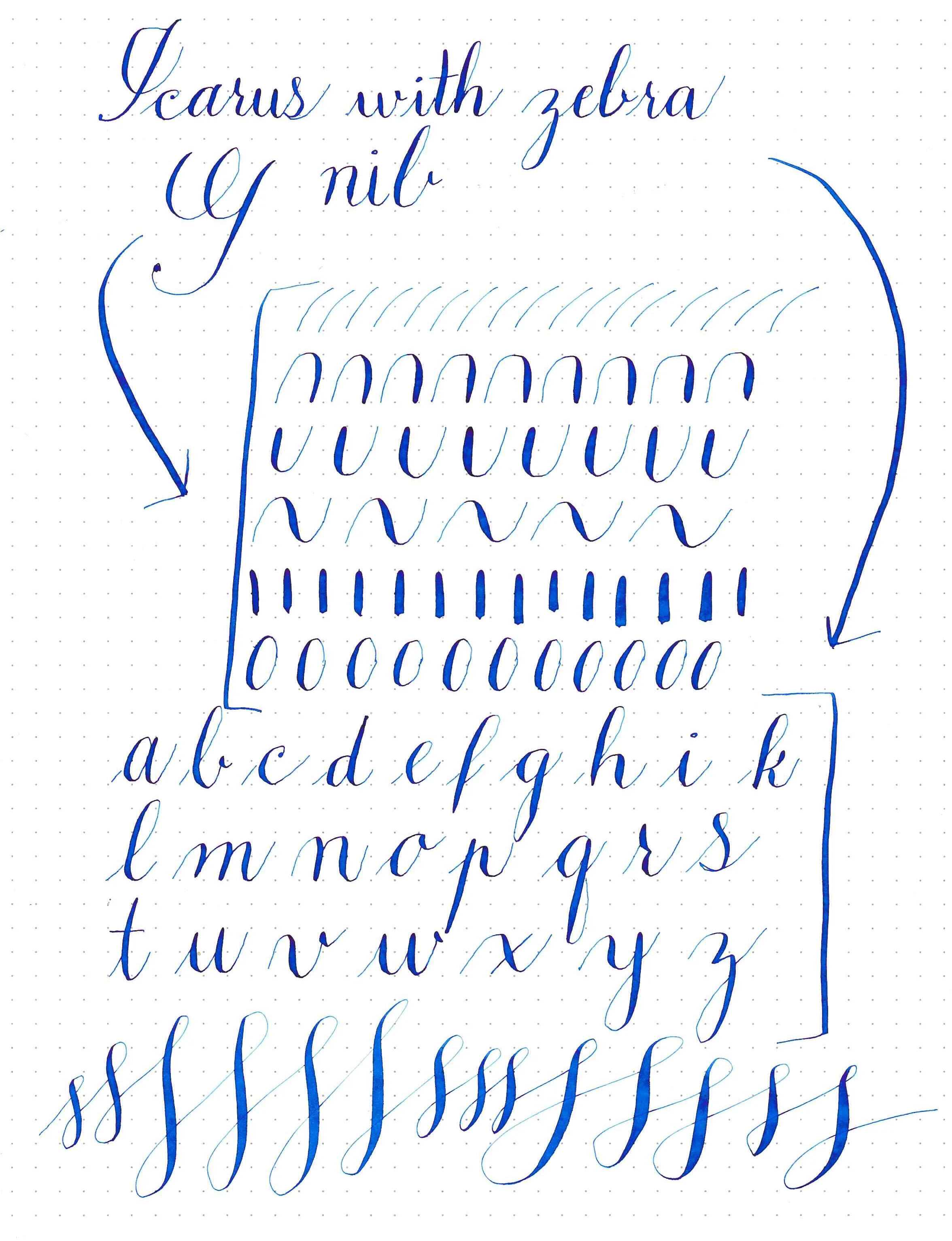 Writing sample with Sailor Sky High Ink.