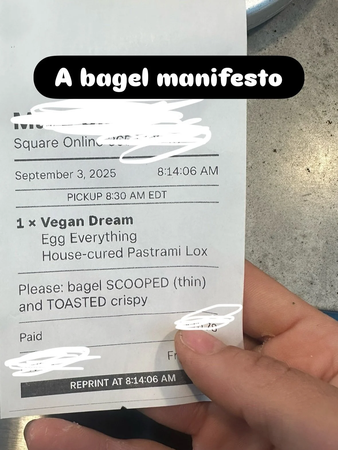 A note on modifications at Rebelle: we&rsquo;re happy to offer infinite customization on your sandwich, but when it comes to the bagels themselves, we&rsquo;re purists. No toasting, no scooping, no exceptions. Our bagels are baked fresh daily and ser