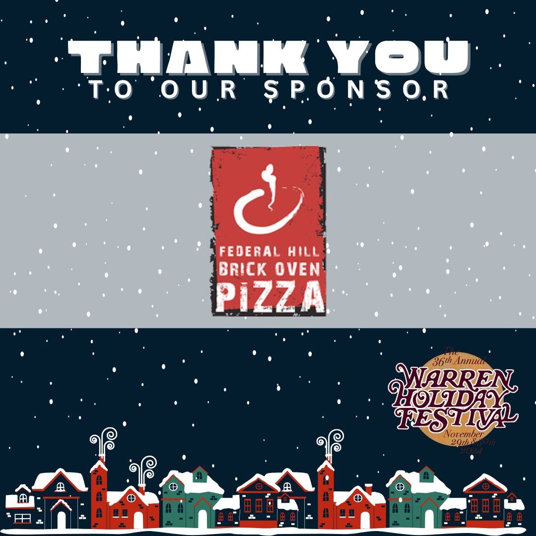 🍕 A HUGE thank you to Federal Hill Pizza! 🍕

We are so grateful to Federal Hill Pizza for sponsoring this year's Festival and generously donating the grand prize for the Scavenger Hunt! 🎉

🥳 Grand Prize Alert:
One lucky winner will score one pizz