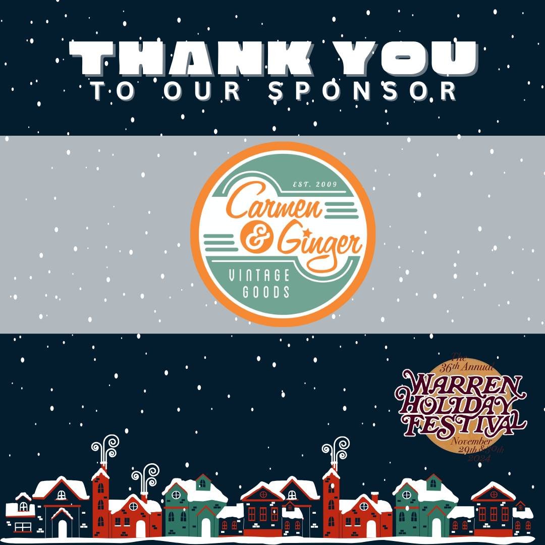 🎉 A Big Thank You to Carmen and Ginger! 🎉

We are incredibly grateful to Carmen and Ginger for their generous donation to the Warren Holiday Festival, including a special contribution to our Scavenger Hunt prize pack! 🛍️🎁

For the last few years,