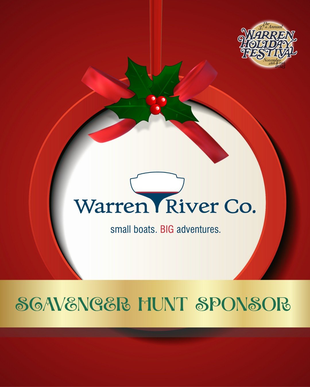 🎉 Big thanks to Warren River Company for stepping up and contributing to our Scavenger Hunt!

Their narrated boat tours along the waterfront are a fantastic way to see our town &mdash; whether you pick the classic Warren River Tour, a fun Cocktail C