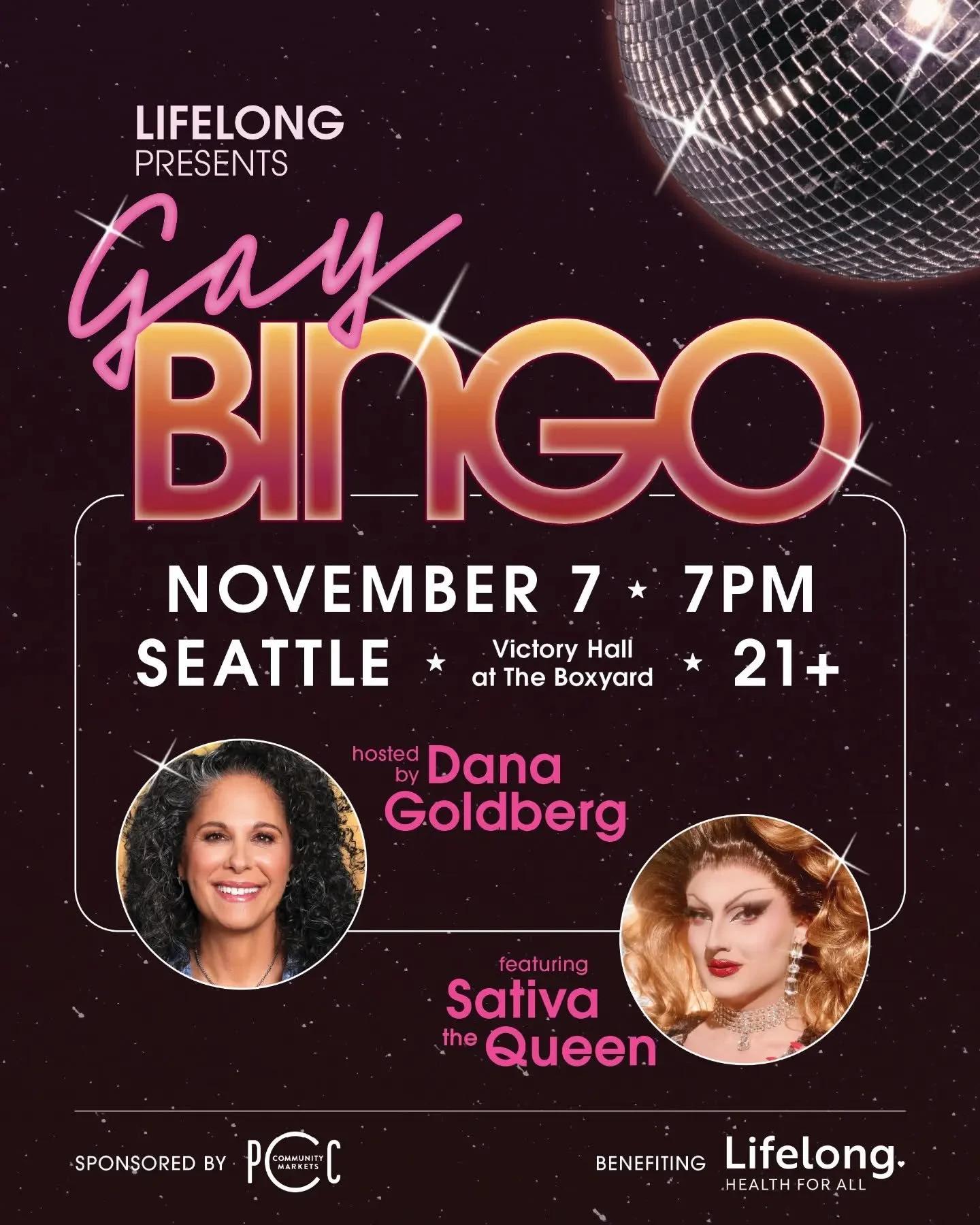 Studio 54 is calling... and Gay Bingo is answering ✨🪩

Save the date for Lifelong's most fabulous fundraiser on Saturday, November 7!

Hosted by comedian Dana Goldberg @dgcomedy with a special drag performance by @sativathequeen

Plus, food, drinks,