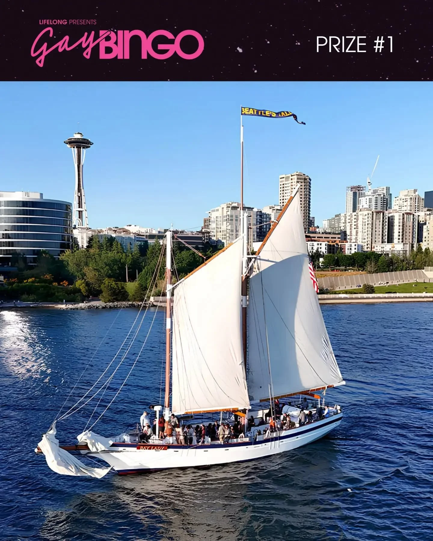 The prize table at Gay Bingo: Studio 54 Edition is bringing the sparkle. 🪩✨

From nautical adventures to a glittering date night, here are just a few of the experiences up for grabs on November 7:

⛵ Seattle Tall Ships: 2 tickets for an unforgettabl