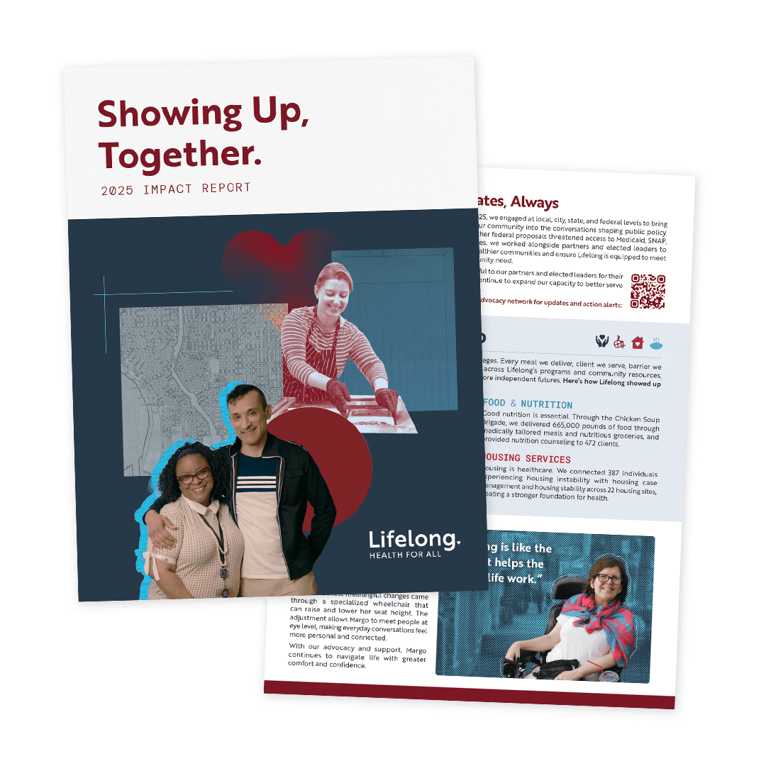 Cover and interior pages thumbnails of the Impact Report