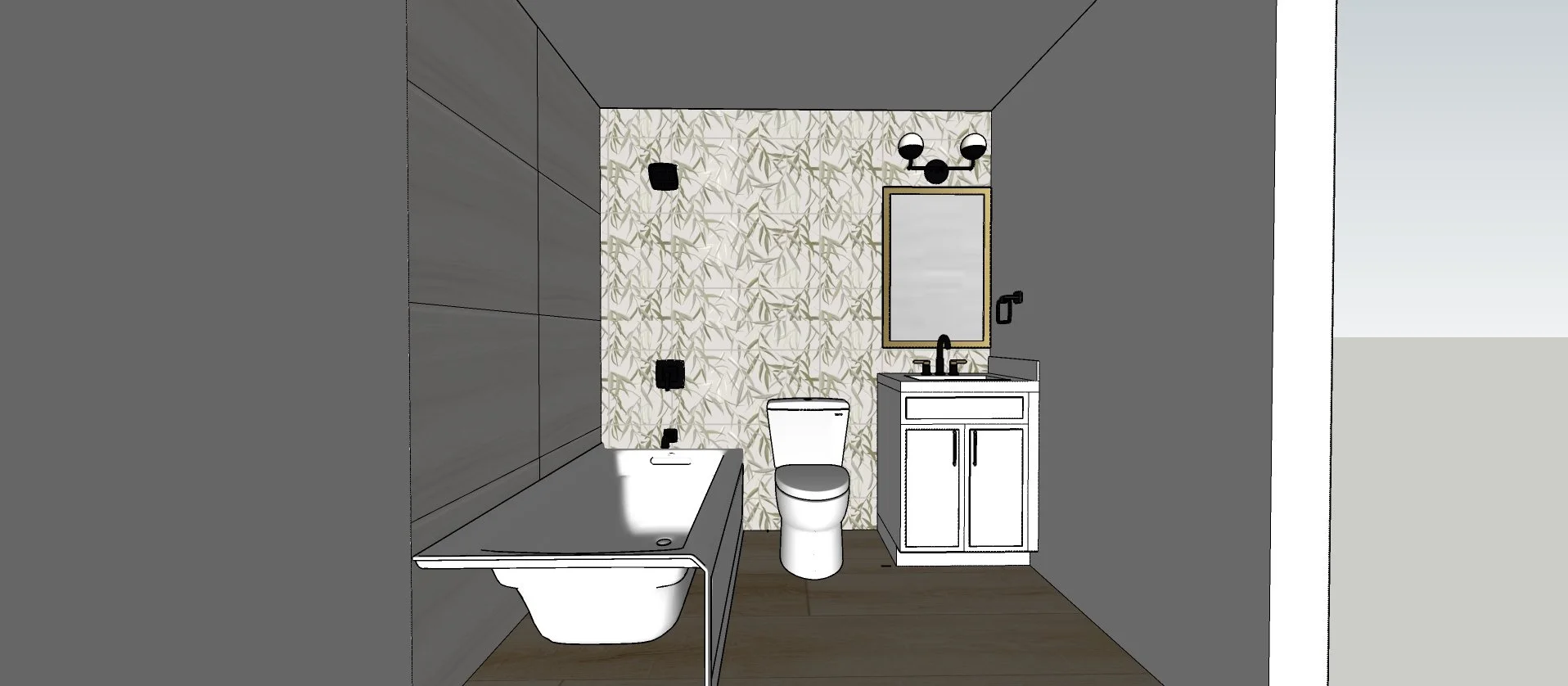 RENDERING - GUEST BATH