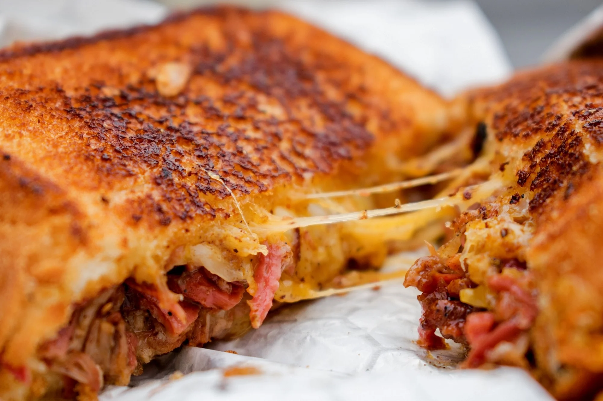 Grilled cheese with beef brisket from Bearded One BBQ.jpg