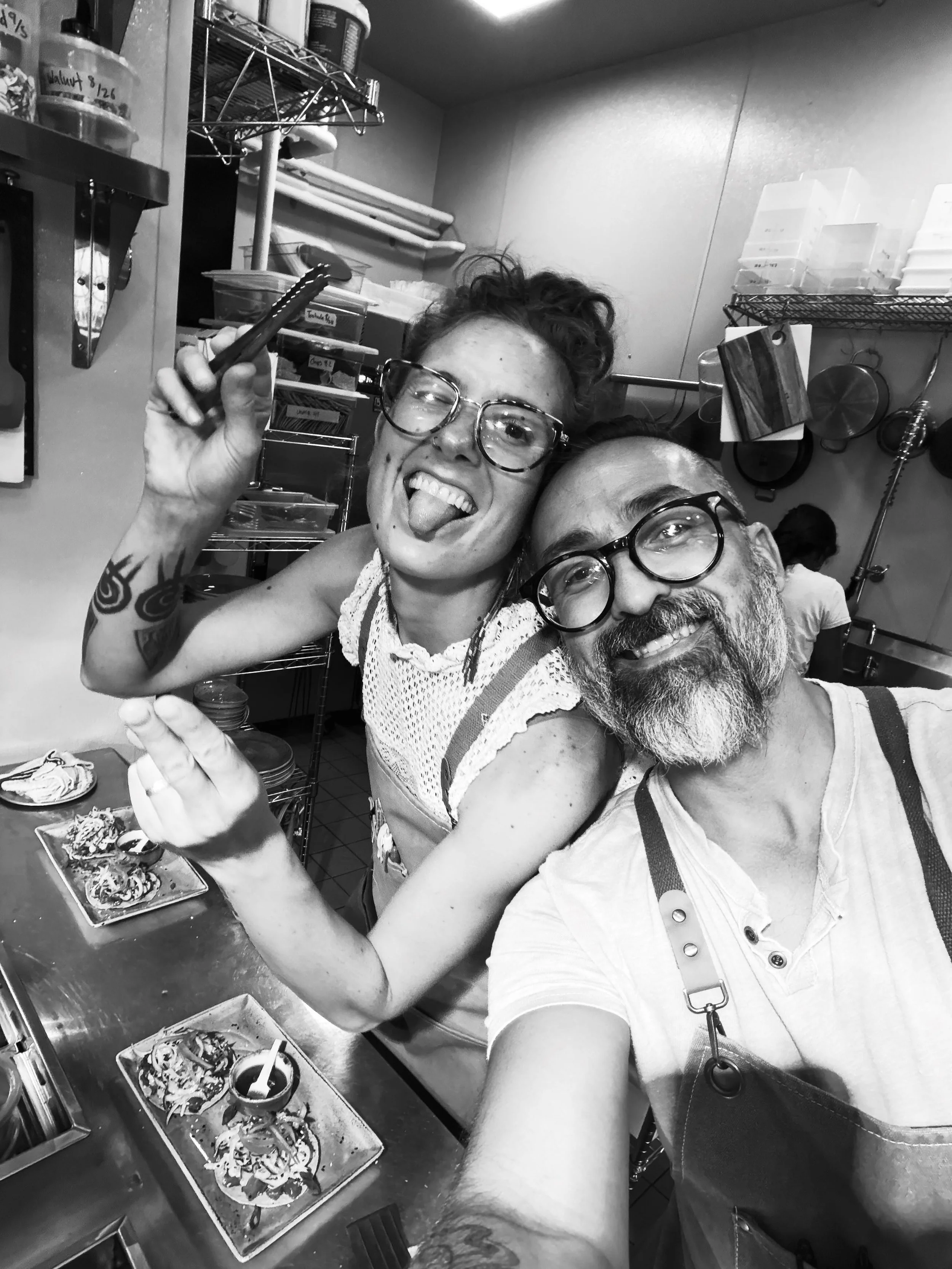 All the love to everyone who supports our culinary adventures!! Thanks for being here for us and hope you enjoy what we create!! All the love to our wonderful community!! 😁😜🤘❤️ Come visit us at our residency at @goodpersimmon  #love #chef #fun #fo