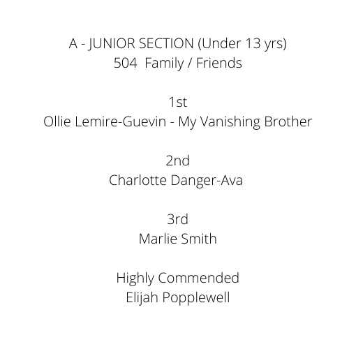 A - JUNIOR SECTION (Under 13 yrs) 502 Landscape _ Nature 1st Charlotte Danger- Beach bubble - 2nd Jonte Field - sand and water 3rd Elizabeth McKinnon - Butterfly Highly Commended Charlotte Danger- Rope  (2).png