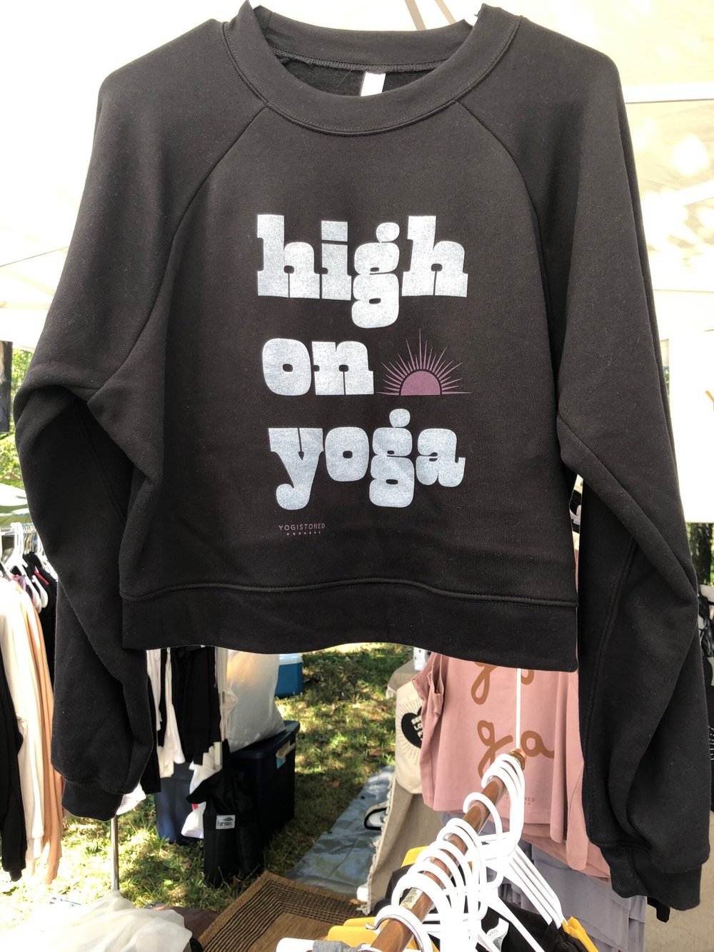 High On Yoga Raglan Pullover Fleece Sweatshirt
