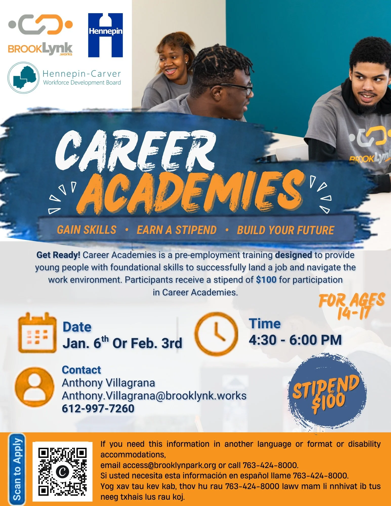 Are you interested in earning some extra money while also learning to learning and preparing for your future? Then this is the perfect place to be.

Career Academies is a pre-employment training designed to provide young people with foundational skil