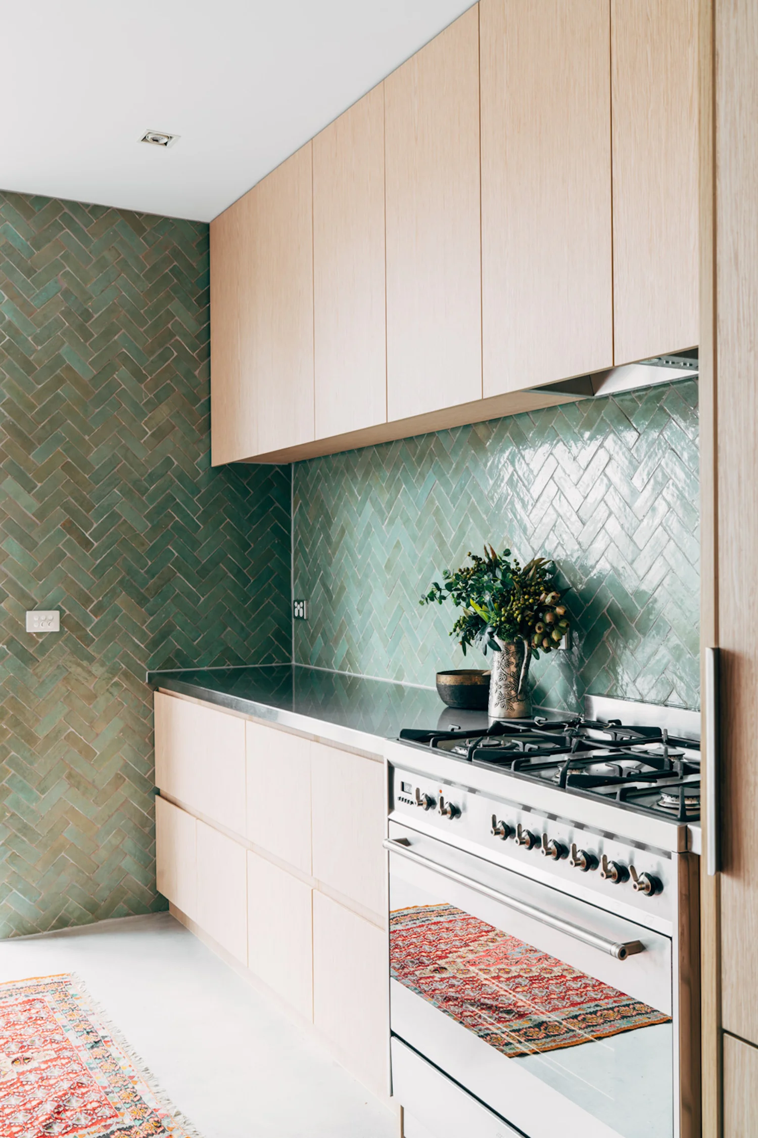 Studio Ezra Tiles of Ezra FL006 Aqua kitchen splashback.jpg