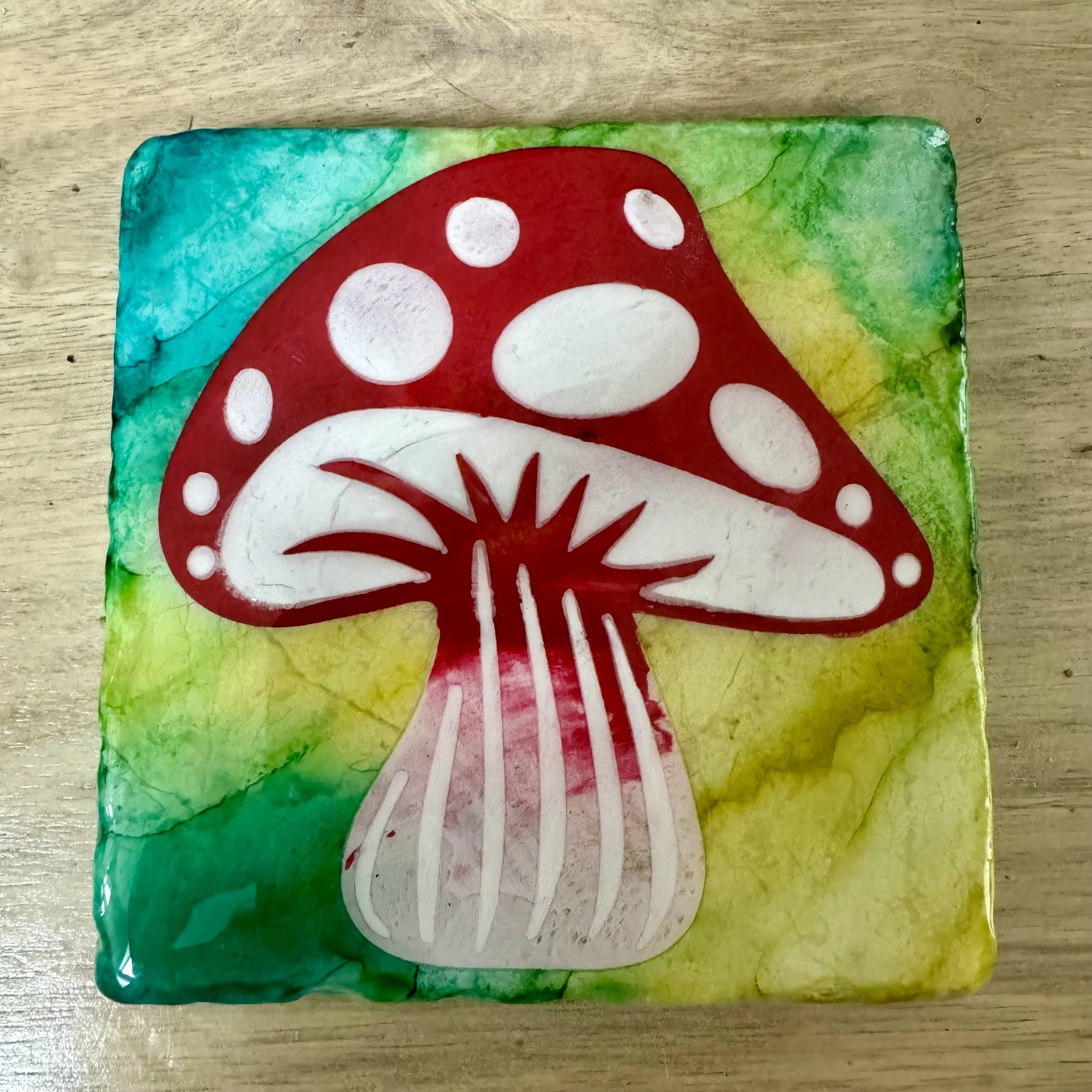 Red Shroom Drink Coaster