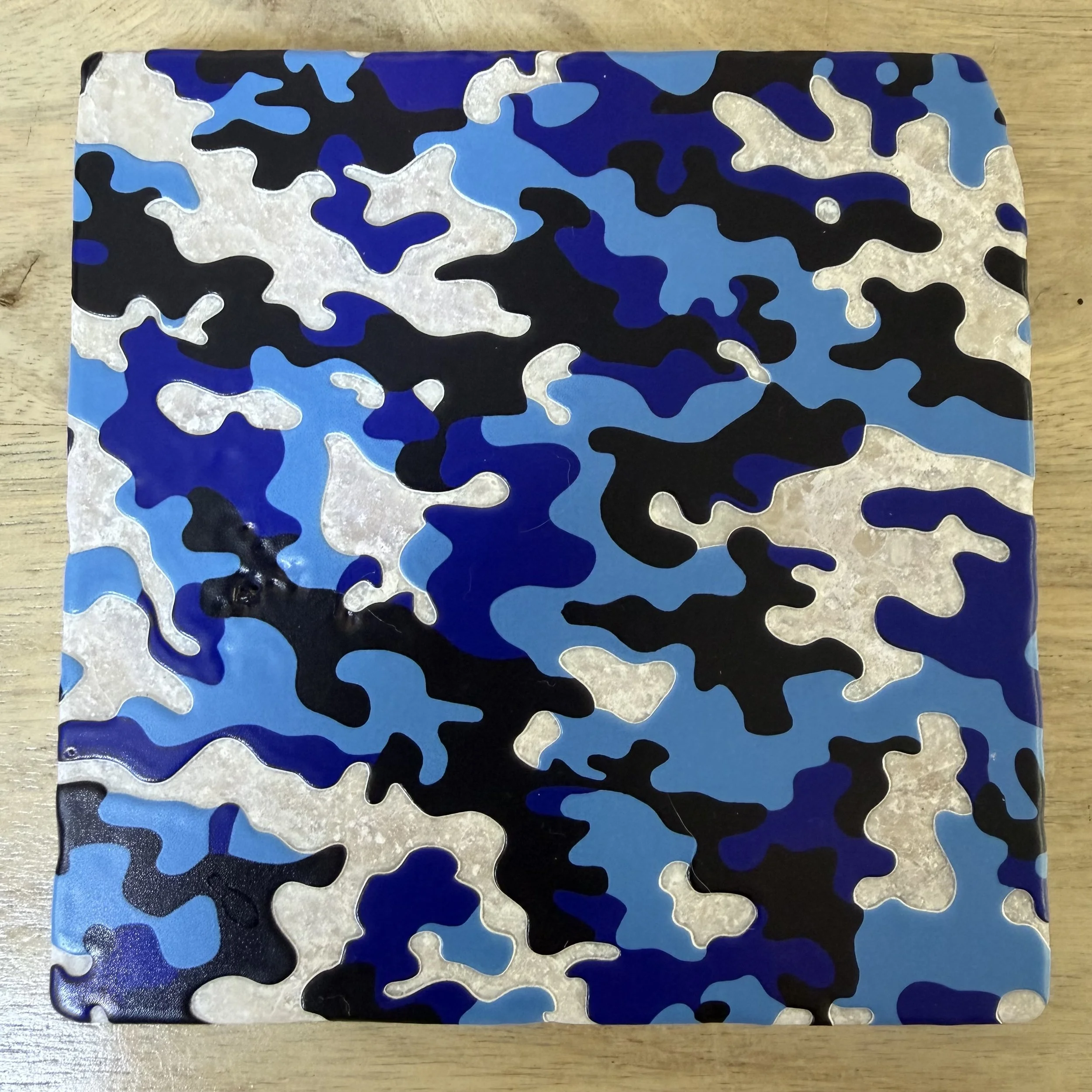 Textured Camo Drink Coaster