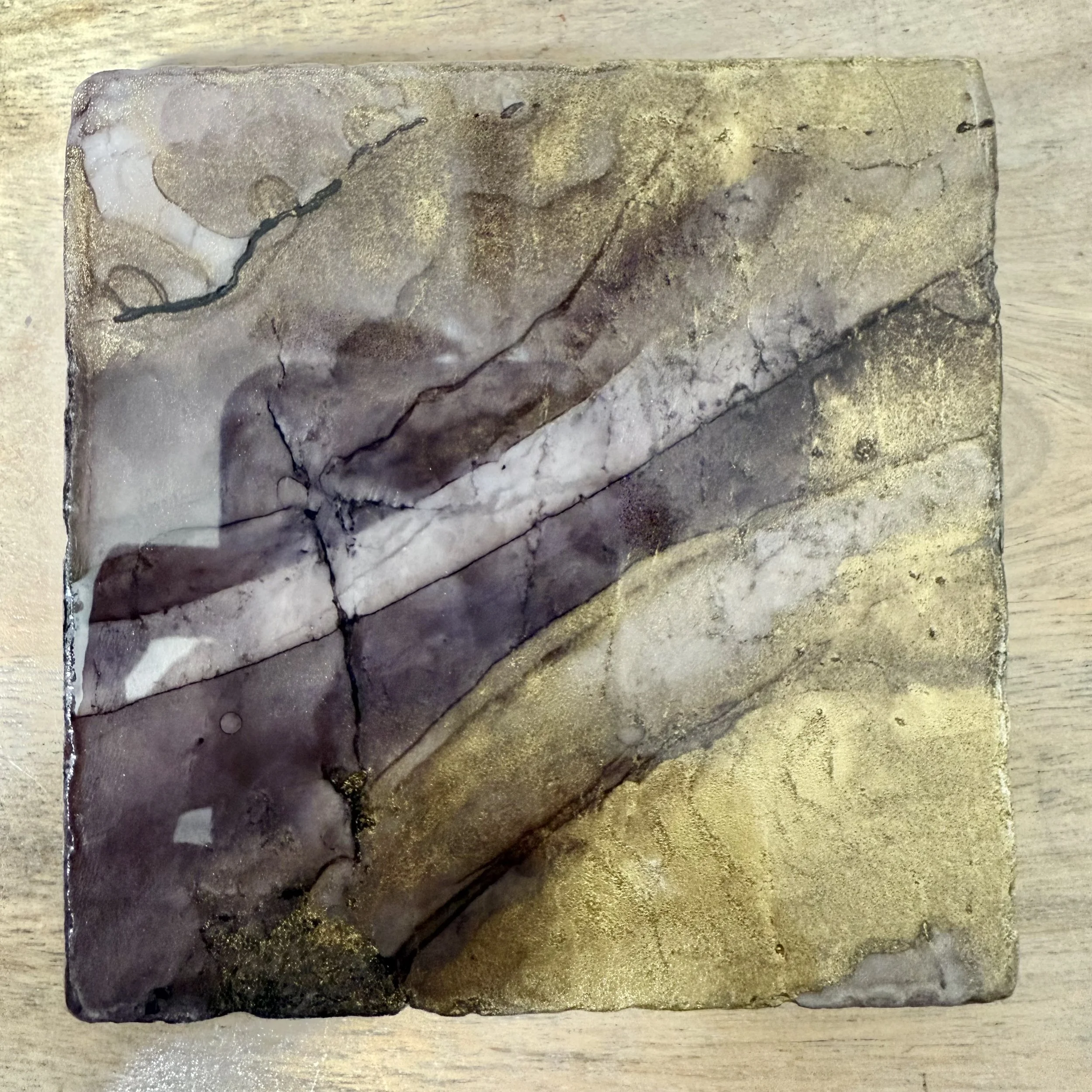 Black & Gold Drink Coaster