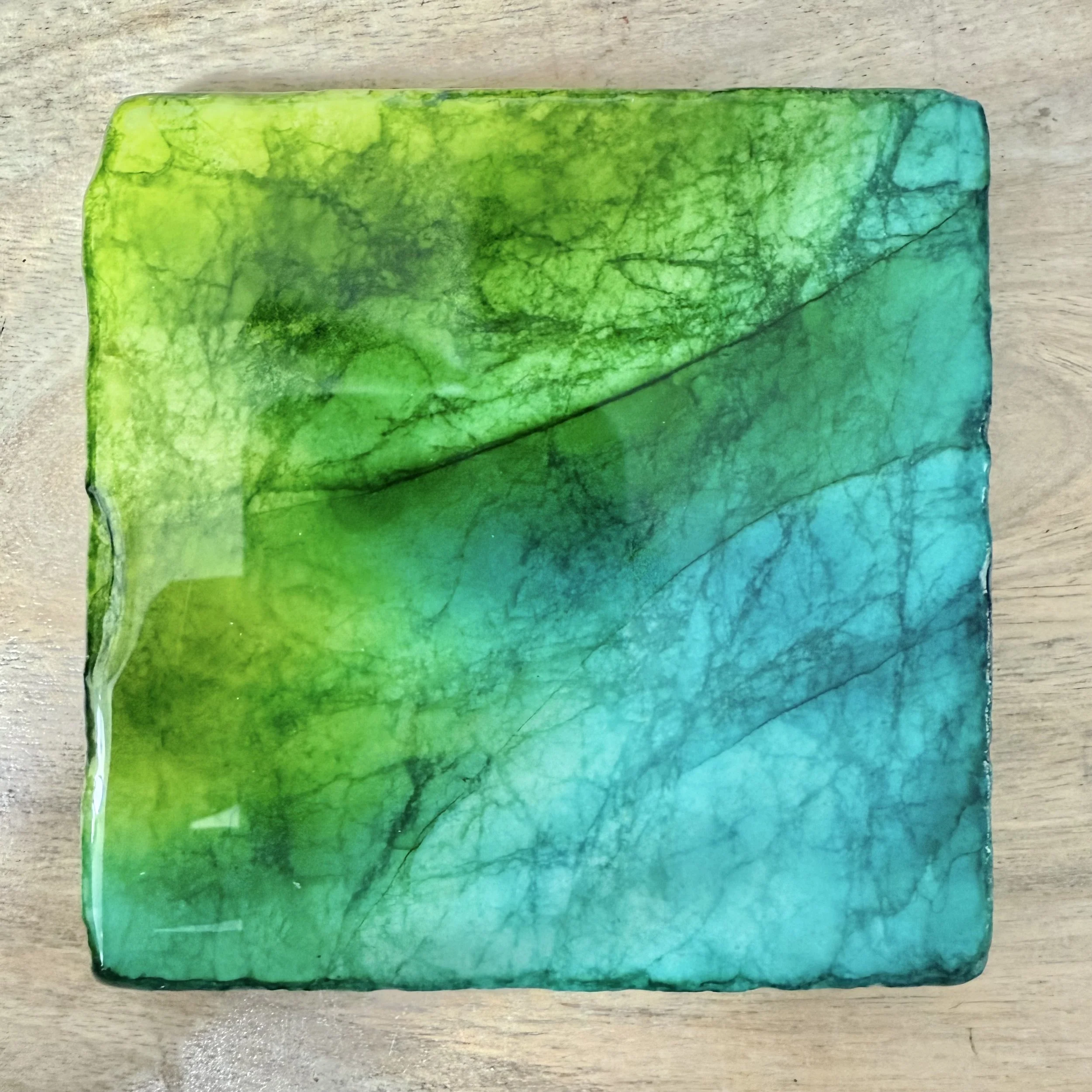 Green Ombre Drink Coaster
