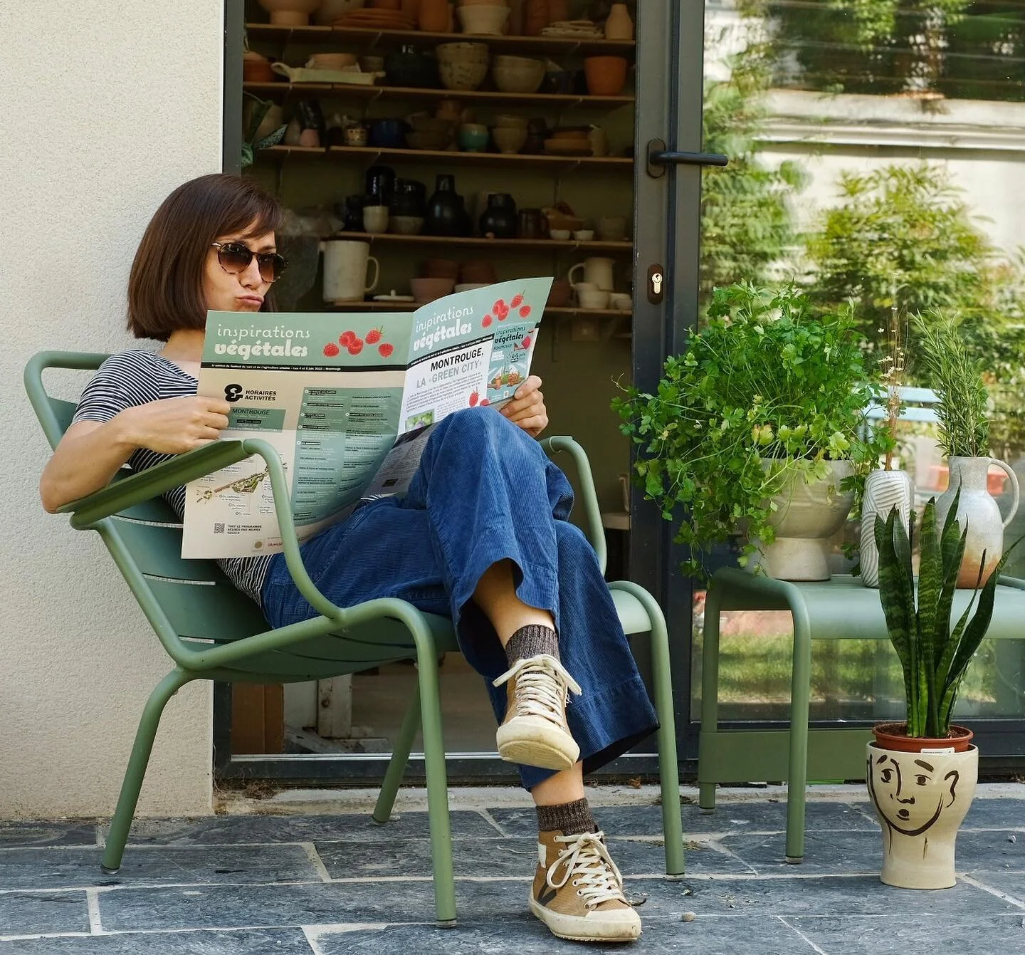 FAKE relaxed moment at the atelier between preparations for this weekend&rsquo;s Inspirations V&eacute;g&eacute;tales in @ville_de_montrouge firings are almost done with vases, tableware for garden parties, pitchers, pots... and ateliers on Saturday 