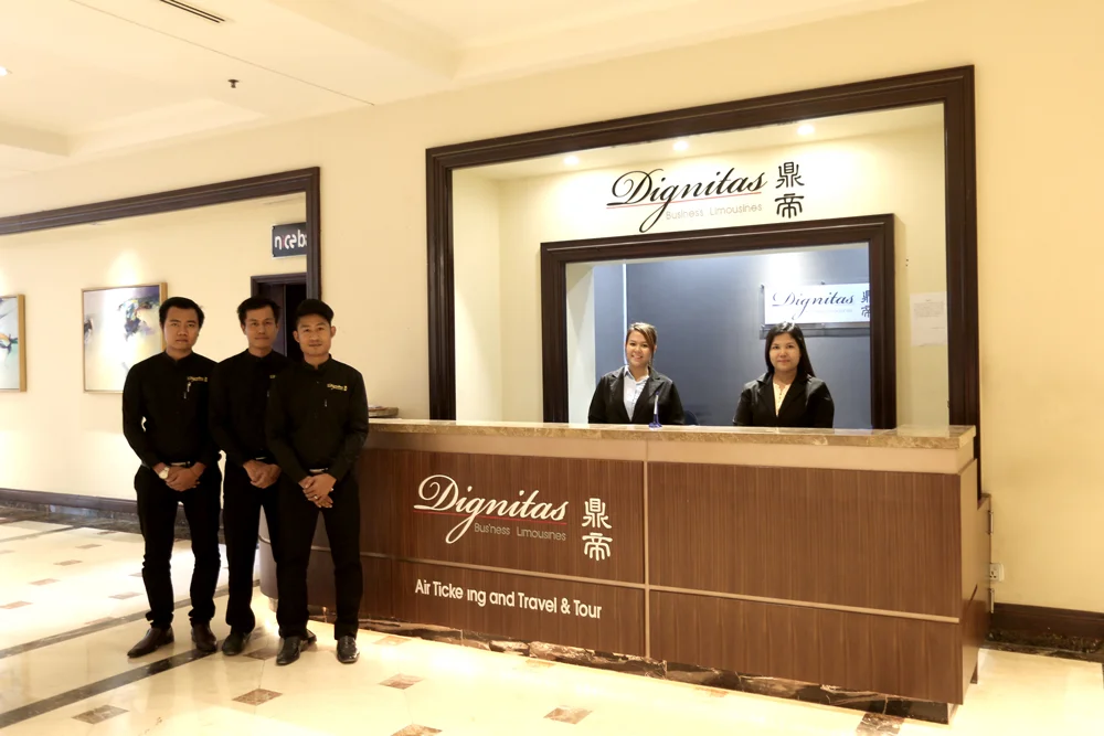 The Dignitas Travel Desk located in Sedona Hotel lobby