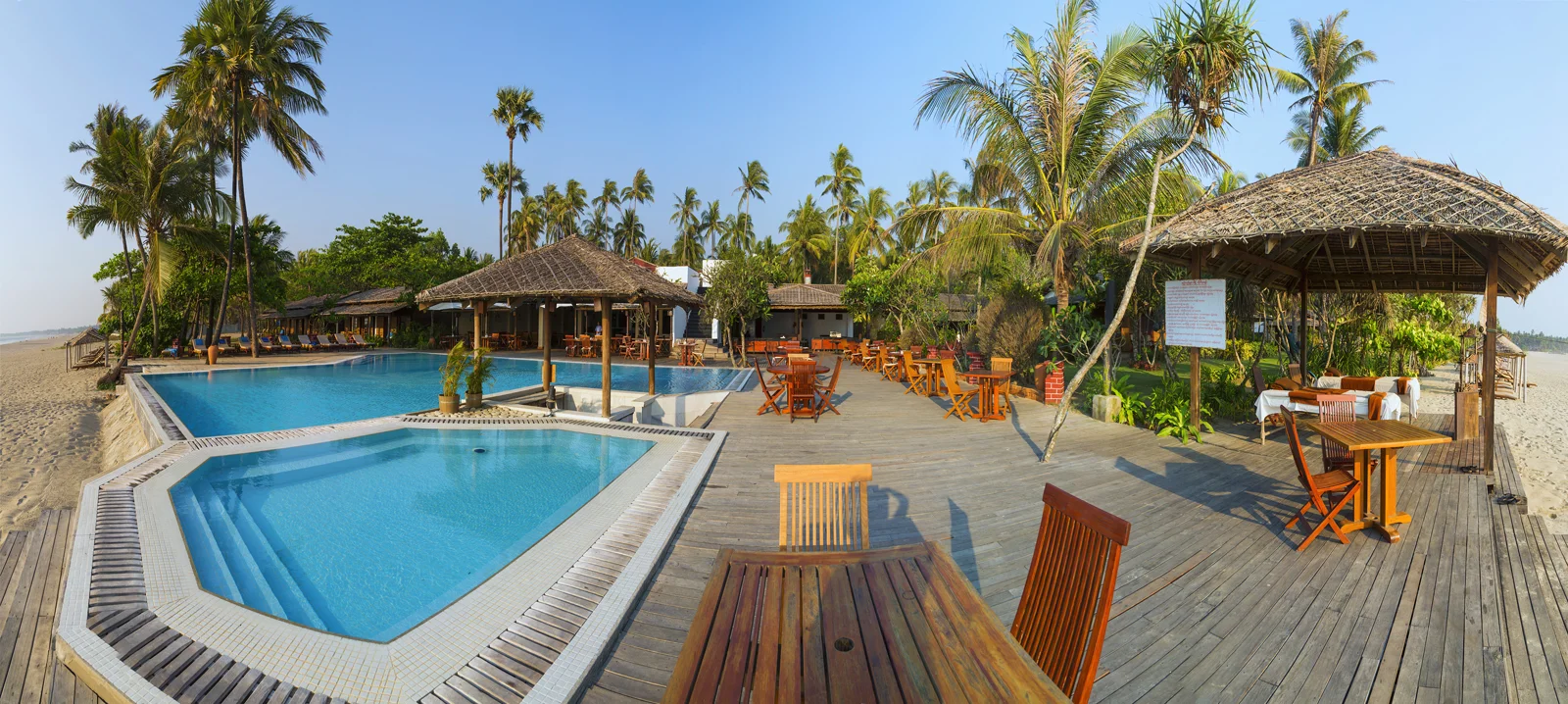 One of the luxury resorts in Ngwe Saung, west coast of Myanmar