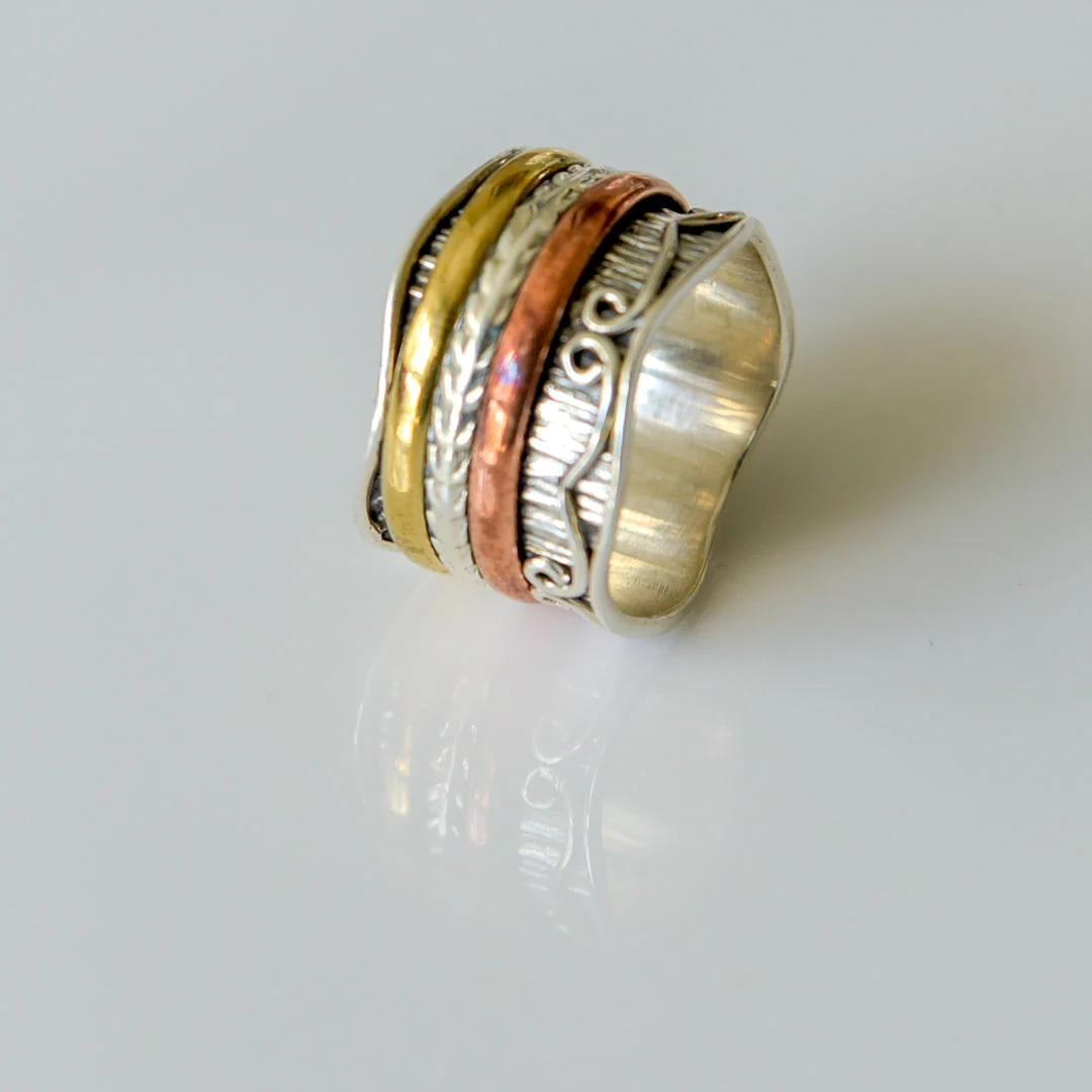 Textured Trio Ring #461
