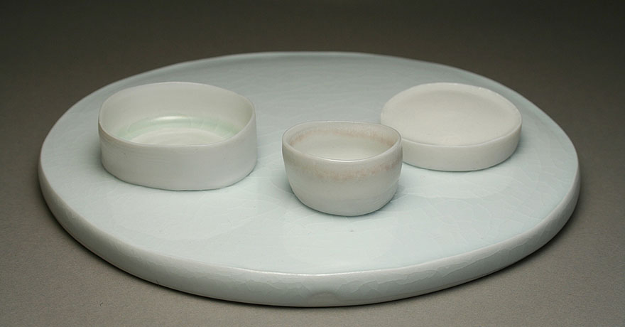 <i>of a moon garden: december I</i>, porcelain, h. 1 1/2" x w. 7 1/2" x d. 5 3/4", 2006