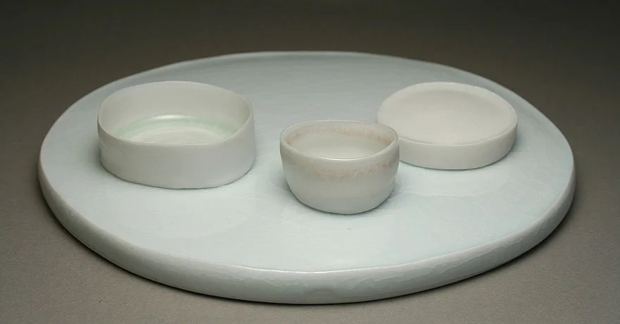 <i>of a moon garden: december I</i>, porcelain, h. 1 1/2" x w. 7 1/2" x d. 5 3/4", 2006