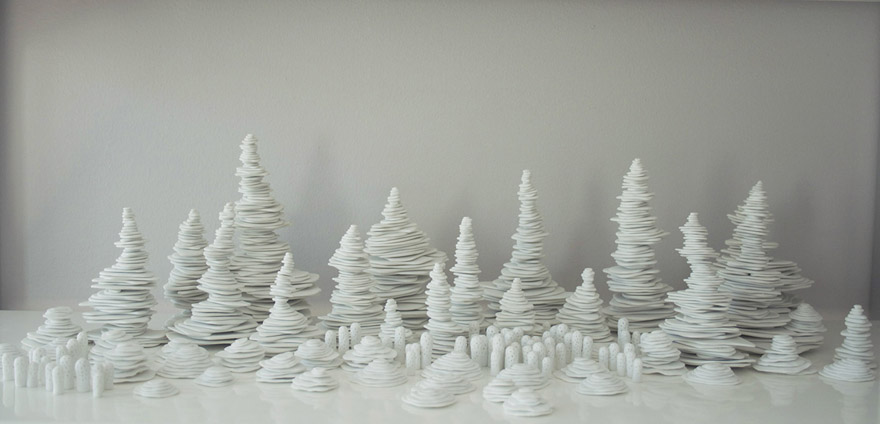 <i>Ceng Ceng Shan</i>, porcelain, size variable, 2013