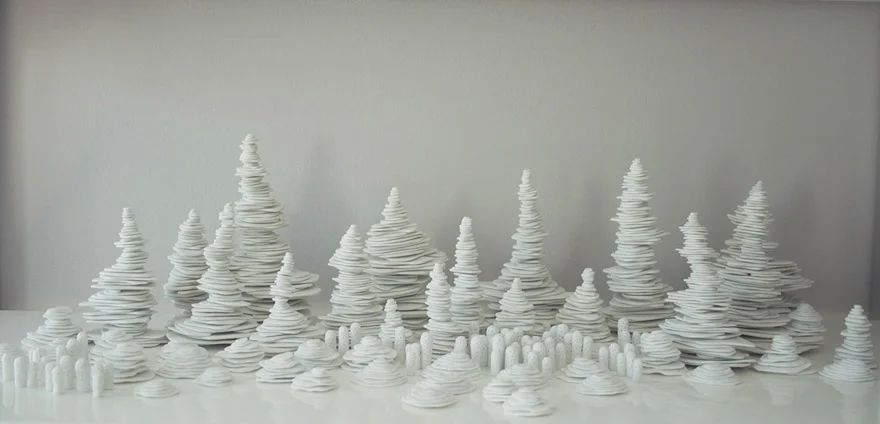 <i>Ceng Ceng Shan</i>, porcelain, size variable, 2013