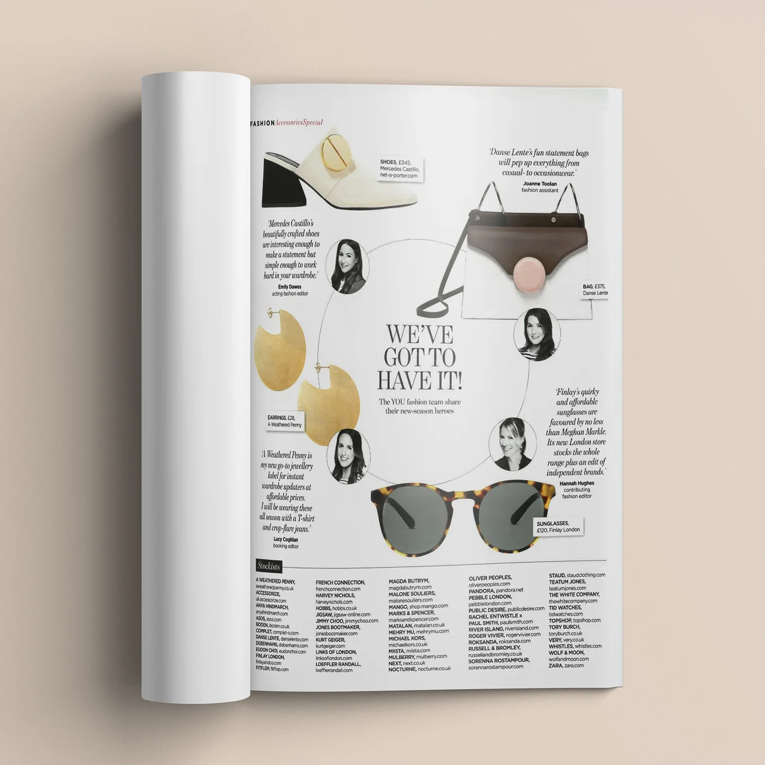 Solid Curve Matte Earrings in YOU Magazine