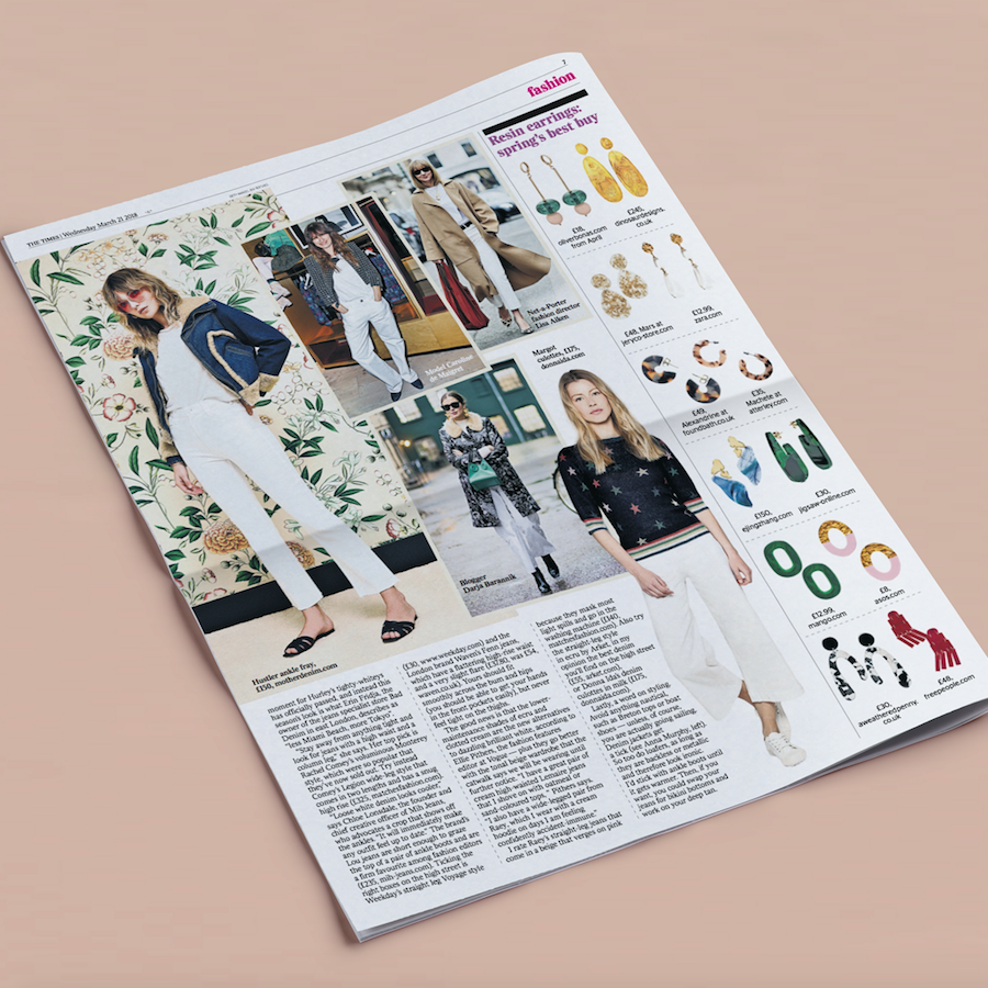 Geometry Drop Earrings in The Times