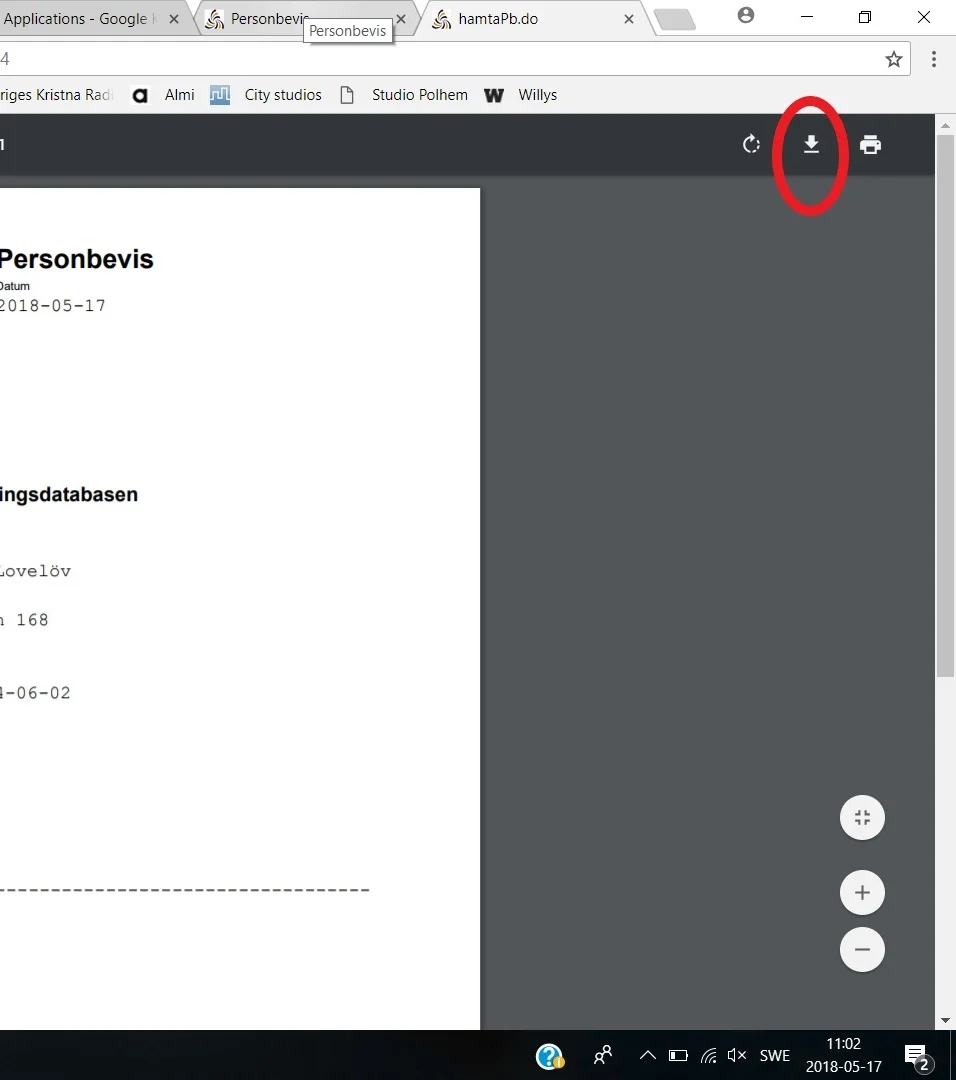 …. STEP 4 Click on the middle icon on your top right at the screen to save your document. .. STEG 4 Klicka på den mittersta ikonen längst upp till höger på skärmen för att spara dokumentet. ….
