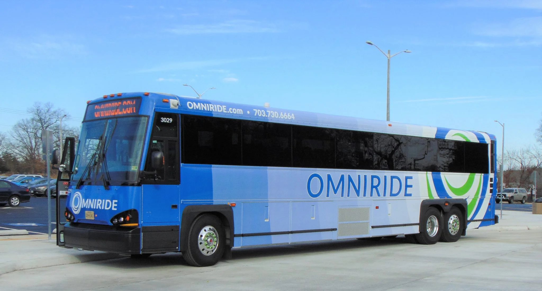 The revitalized OMNIRIDE bus design, following the rebranding efforts.