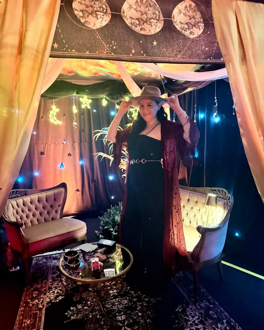 POV: you walk into a mystical Bayou and find my tent where I'm doing tarot readings ✨🐊🕷️