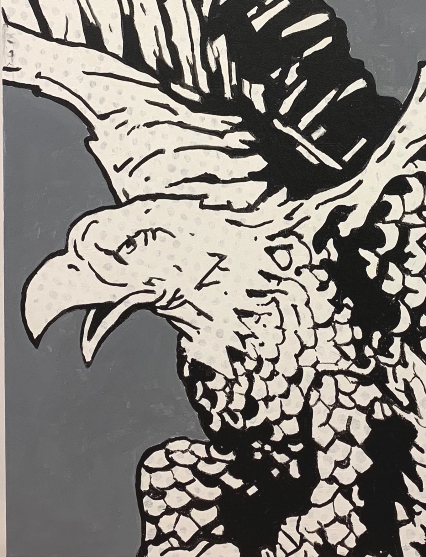 Eagle, 2019, oil on canvas, 48” x 36” inches