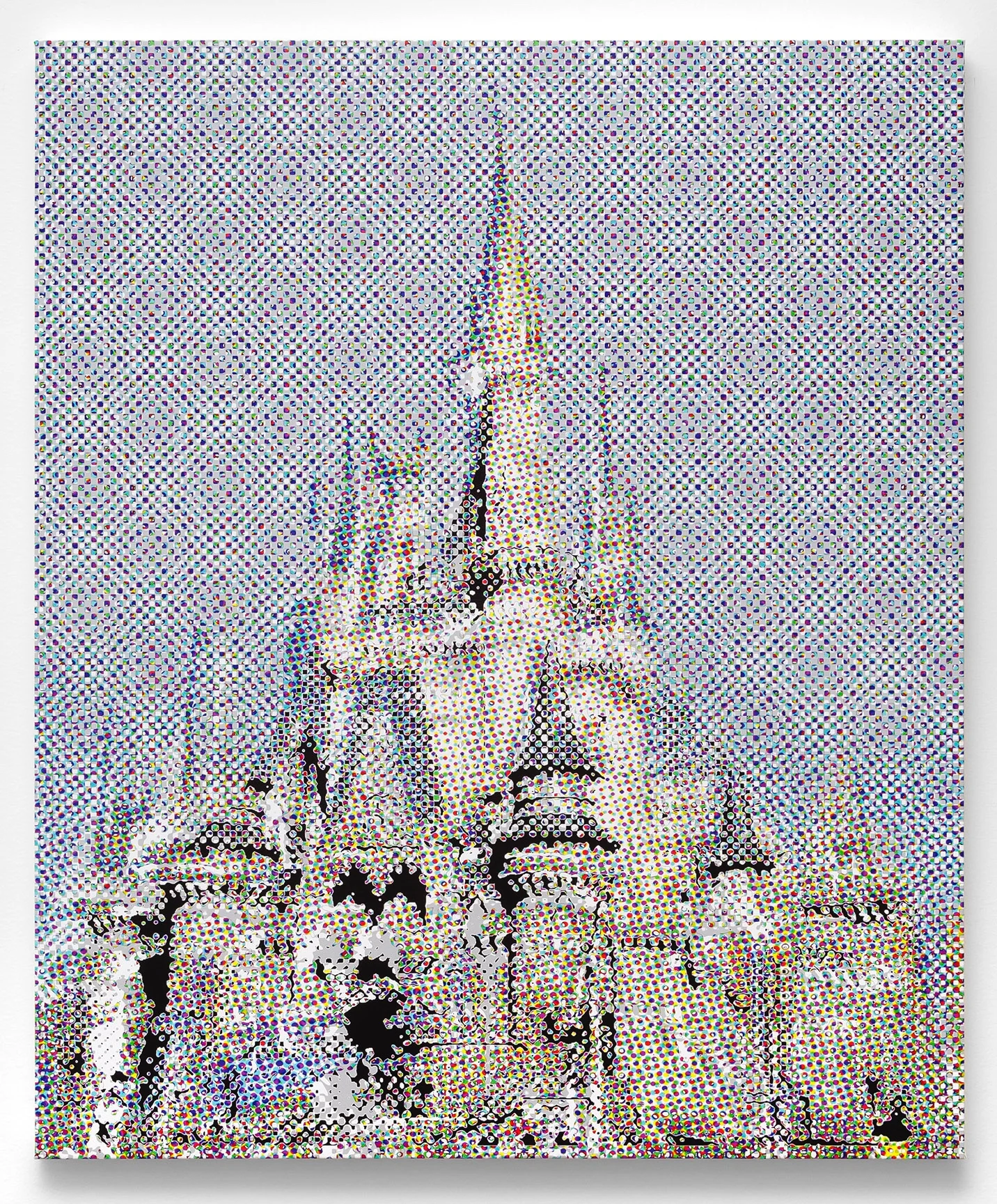 Disney Castle (The Mirage), 2108, archival ink and acrylic on canvas, 41” x 35” inches