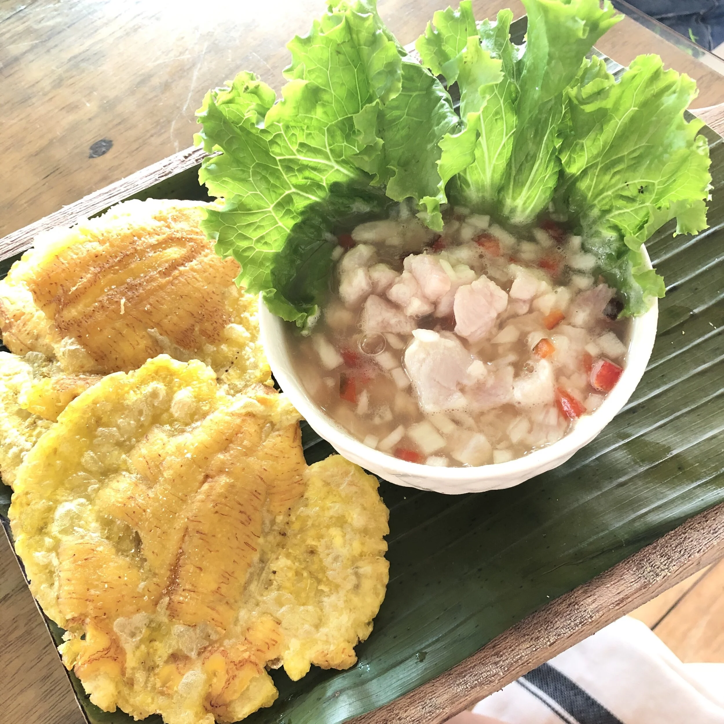 Ceviche + Plantain Chips from the Soda