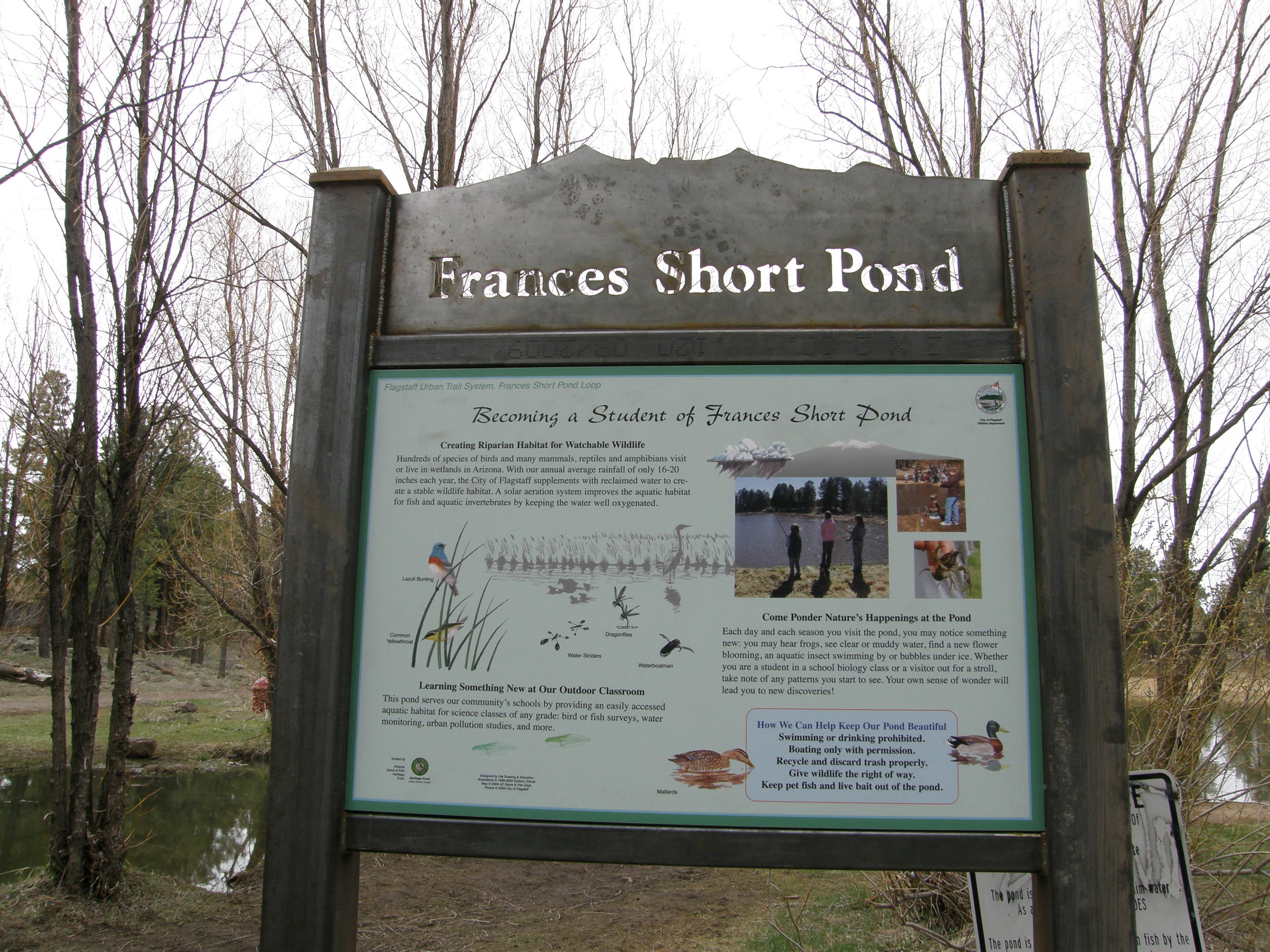 Frances Short Pond Sign