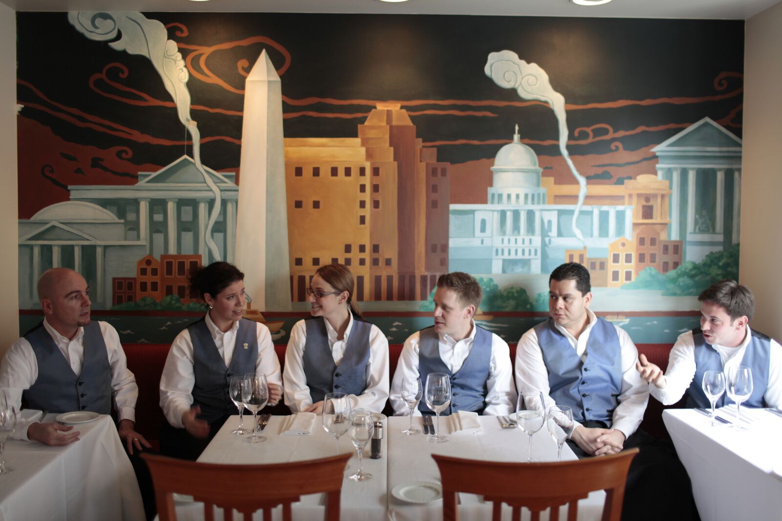 Servers at DC Coast in Washington, DC