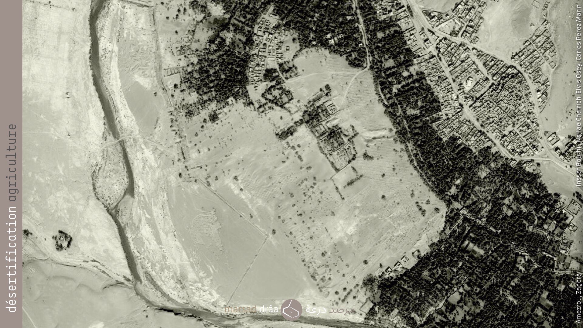  16. Projet qui se situe dans la palmerai de Fezouata, près d'Amezrou (Zagora), où la palmeraie est sur le point d'être coupée en deux à cause du sable.  