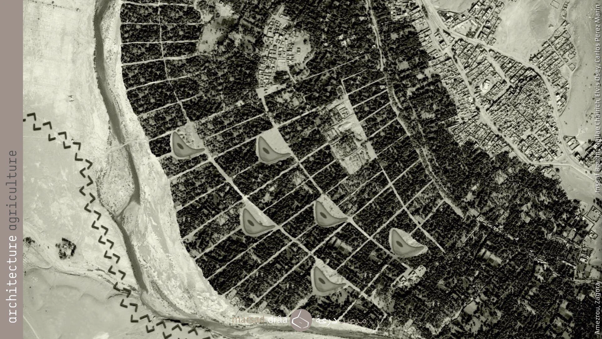 17. Avec cette proposition, on construit des bâtiments en terre (des logements sociaux) qui non seulement arrêteront les dunes, mais aussi ils permettront de récupérer la palmerai, qui est d'ailleurs la meilleur barrière contre les dunes (grâce à l'entretient des agriculteurs).