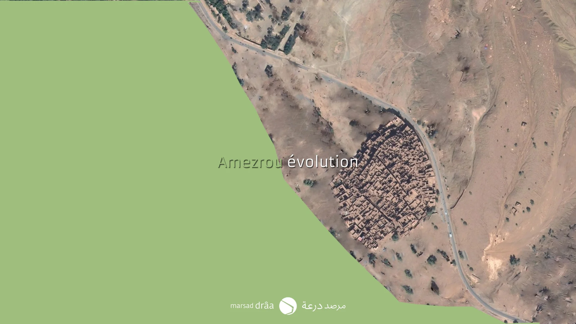Selon les photographies aériennes anciennes et les témoignages oraux et écrits que Antoine Bouillon a pu recueillir, le ksar occupait cette surface jusqu’aux années cinquante.