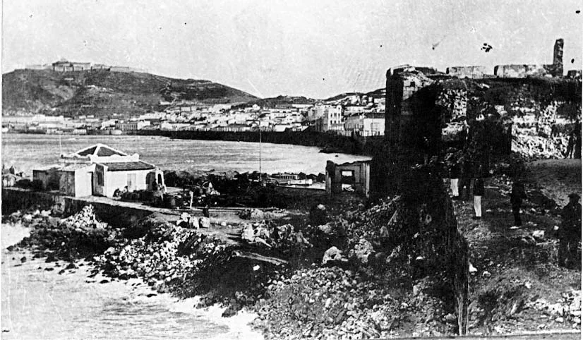 Desmonte del baluarte de San Juan de Dios en 1896.