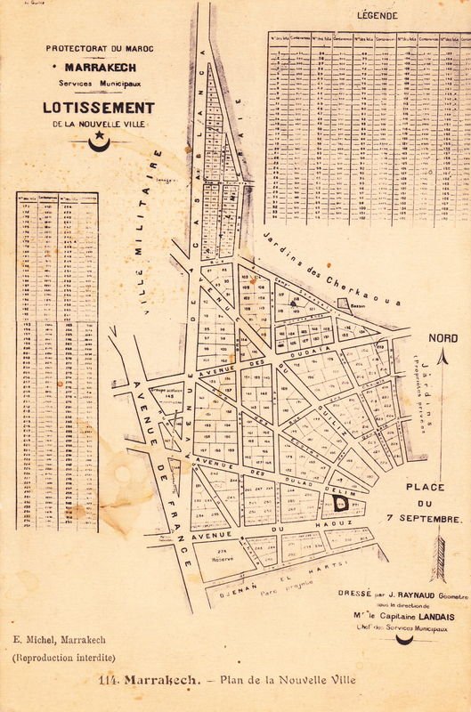 Cadastral plan by Landais 1913